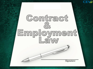 Contract/Employment Law PowerPoint/Notes