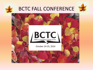 BCTC FALL CONFERENCE