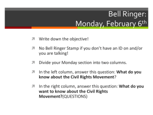 Bell Ringer: Monday, February 6th