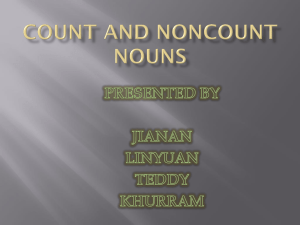 COUNT AND NONCOUNT NOUNS - umei005-701