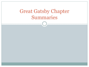 Great Gatsby Chapter Summaries