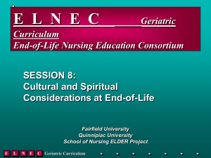 Cultural and Spiritual Considerations at End-of-Life