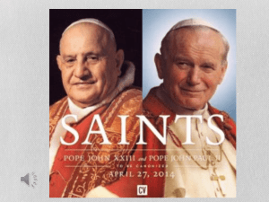 Pope Canonization - St. Egbert Catholic School Technology