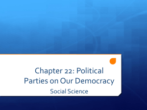 Chapter 22: Political Parties on Our Democracy