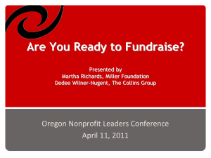 Are You Ready to Fundraise? - Oregon Nonprofit Leaders Conference