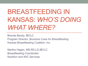 Breastfeeding in Kansas - Kansas Public Health Association
