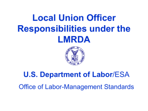 Local Union Officer Responsibilities under the LMRDA US