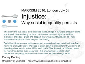 Injustice - Social and Spatial Inequalities Research Group