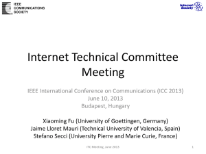 Presentation slides - IEEE Communications Society