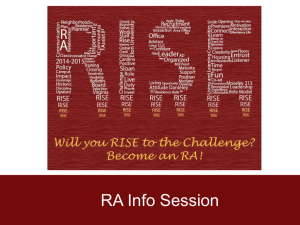 Residence Life RA/HA Info Sessions