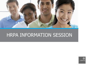 HRPA information session ()