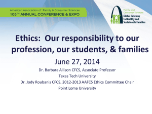 Ethics - American Association of Family & Consumer Sciences