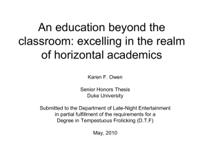 An education beyond the classroom: excelling in the realm of