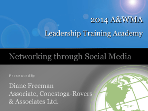Diane Freeman - Networking Through Social Media