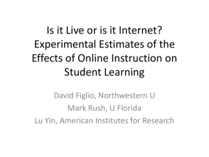Is it Live or is it Internet? Experimental Estimates of the