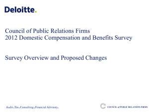 Compensation and Benefits Survey - Council of Public Relations Firms