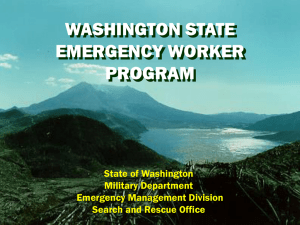 Washington State Emergency Worker Program
