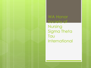 WA Honor Society of Nursing Sigma Theta Tau International