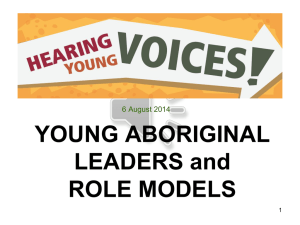 Young Aboriginal Leaders and Role Models