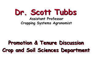 Dr. Scott Tubbs - Department of Crop and Soil Sciences