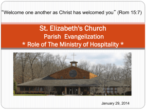 Hospitality Evangelization - St. Elizabeth Ann Seton Parish