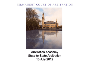 1st part - Arbitration Academy
