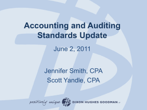 Auditing and Accounting Standards Update ( file)