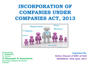 cs s dhan pal material on companies act programme