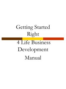 Getting Started Right in My 4Life Biz 2