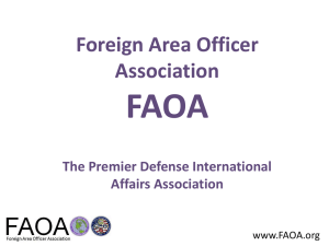 FAOA The Premier Defense International Affairs Association