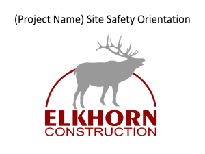 (Project Name) Site Safety Orientation