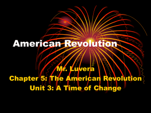 American Revolution PowerPoint Notes