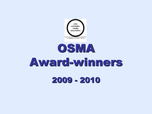 OSMA Award-winnter