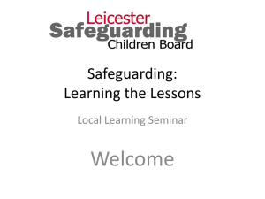 Safeguarding: Learning the Lessons