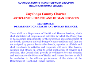 cuyahoga county transition work group on health and human services