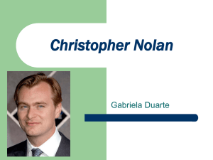 Christopher nolan presentation - Alliance Gertz