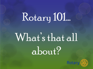 Rotary 101 - Great Lakes Rotary PETS
