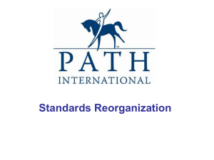 standards-reorg - PATH International