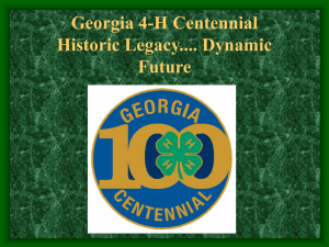 Centennial Power Point - Georgia 4-H