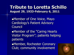 Tribute to Loretta Schillo 2011-2