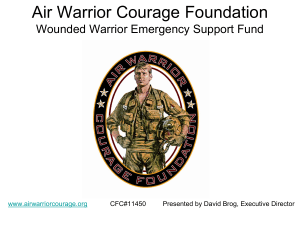 2013 AWCF Briefing - Air Warrior Courage Foundation