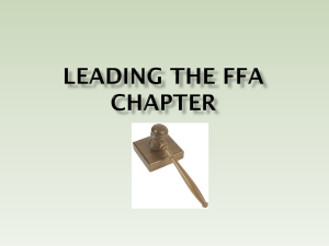 Describe the duties and responsibilities of FFA chapter officers.