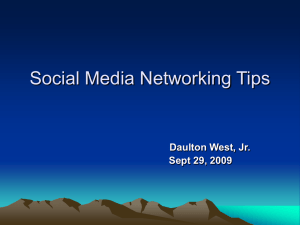 Social Media Networking Tips