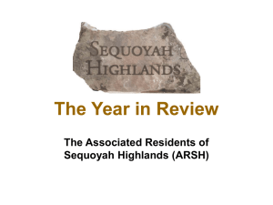The Year in Review - Associated Residents of Sequoyah Highlands
