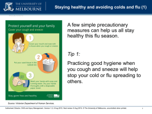 Staying healthy and avoiding colds and flu (1) - Safety