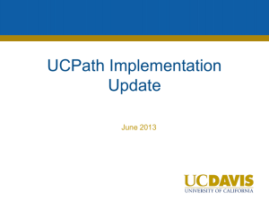 OOA PowerPoint Template 2 - The UCPath Project at UC Davis