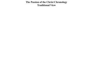 Chronology of the Passion of the Christ