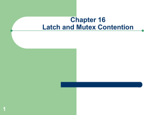 Latch and Mutex Contention