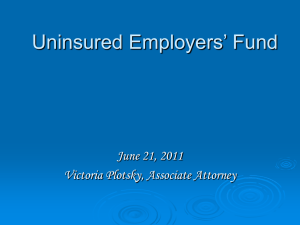 Uninsured Employers` Fund: Legal Hearings Unit