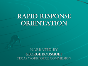 Rapid Response Orientation, Slide Overview 756KB